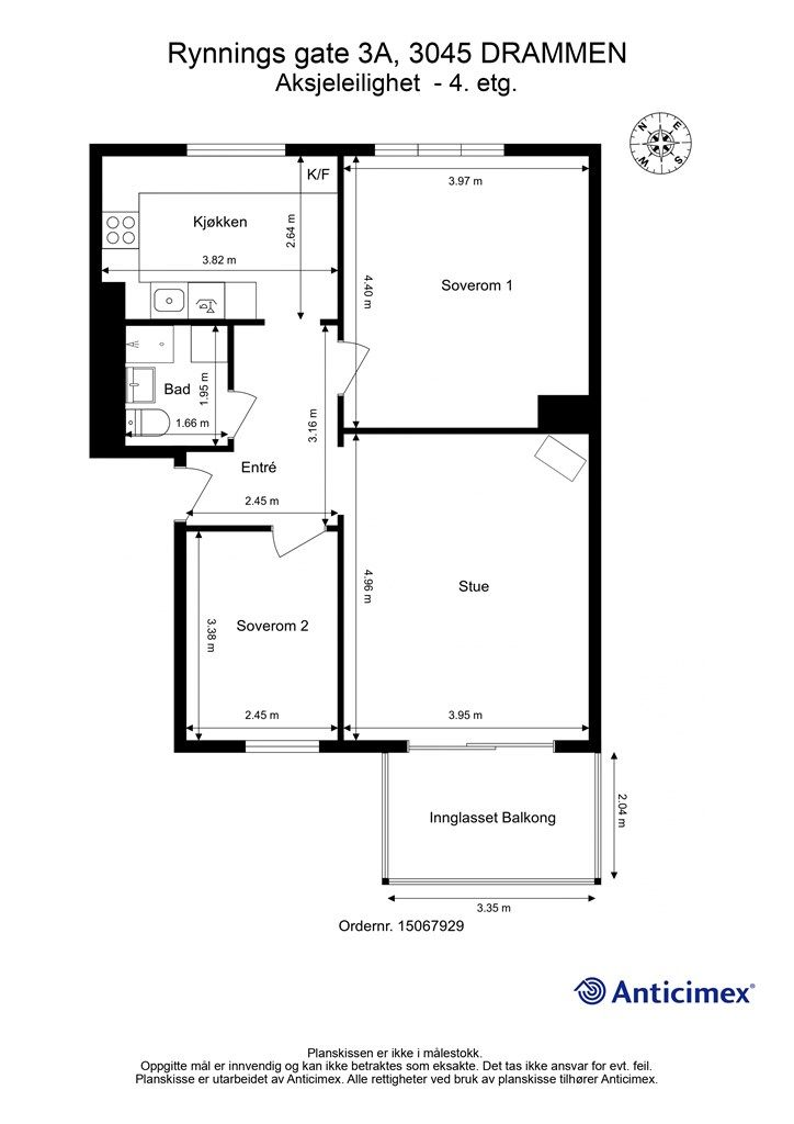 Plantegning - 4. etasje
