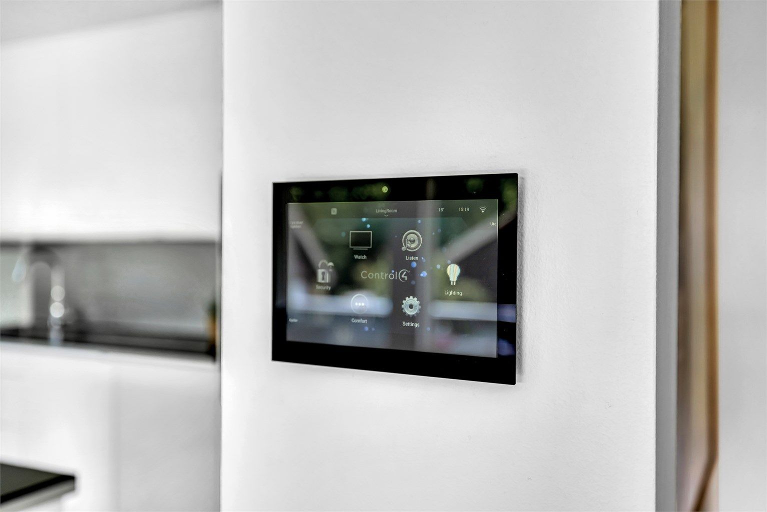 Herfra kan du styre diverse funksjoner for boligen.