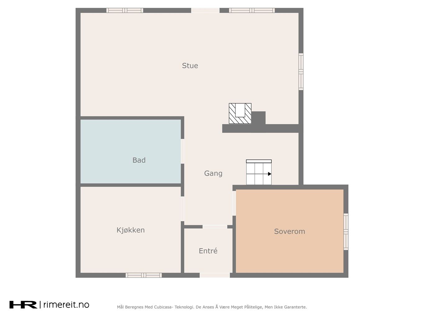 Plantegning 1. etasje.