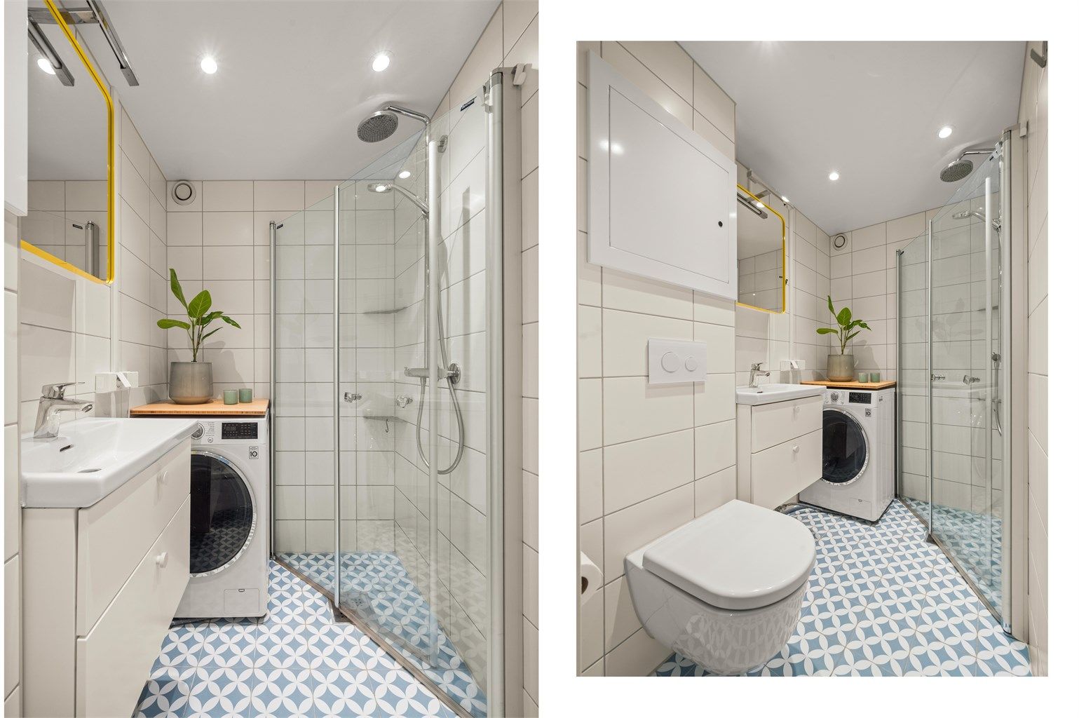Badet ble rehabilitert i regi av borettslaget i 2018 og holder en moderne, tidløs standard.