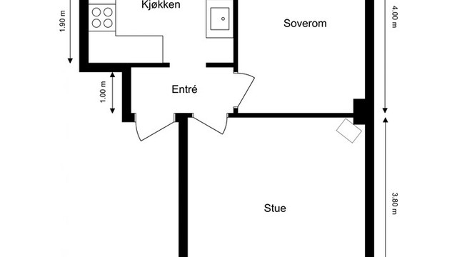 Leilighetens planløsning