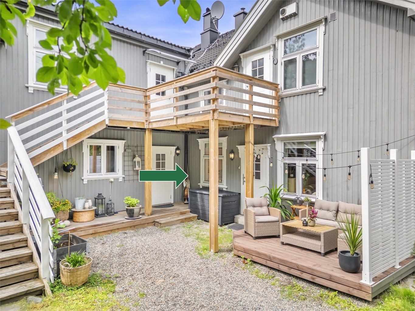 Sentrumsnært område men likevel tilbaketrukket fra byen