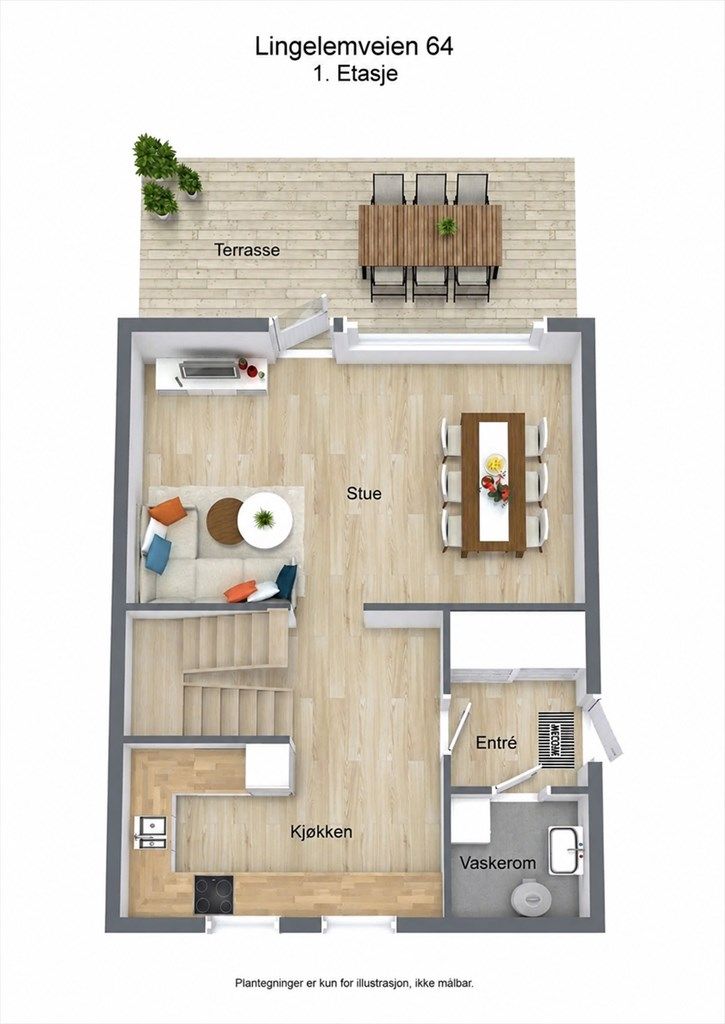 Plantegning 1.etg