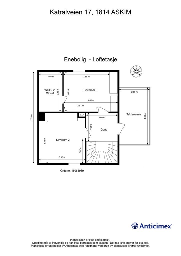 Plantegning - Loftsetasje