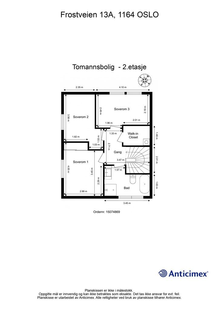 Plantegning - 2. etasje.