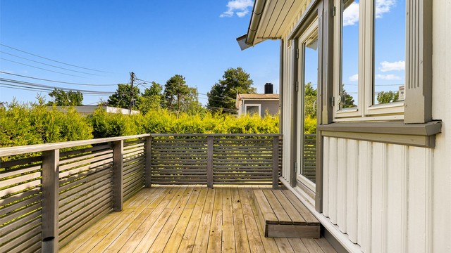 Nordvendt terrasse.