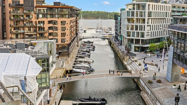 Umiddelbar nærhet til kanalen, sjøbadet på Tjuvholmen og Havnepromenaden.