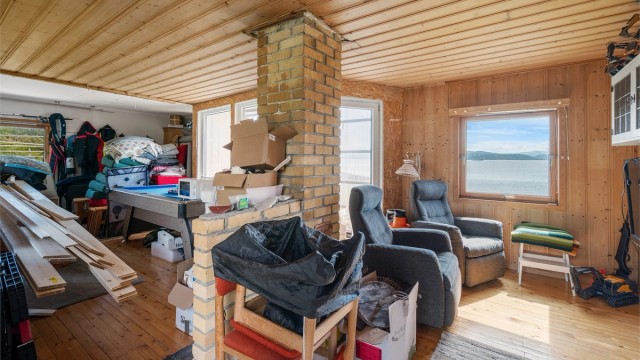 Hytte nummer to benyttes i dag til oppbevaring.