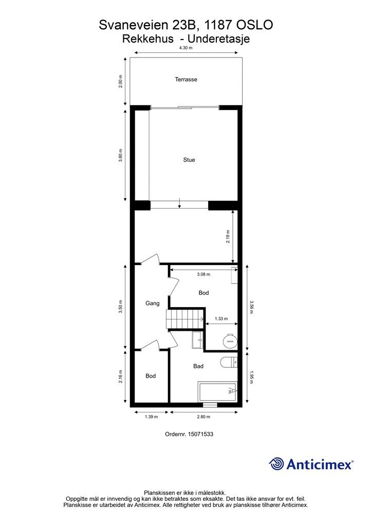 Plantegning underetasje