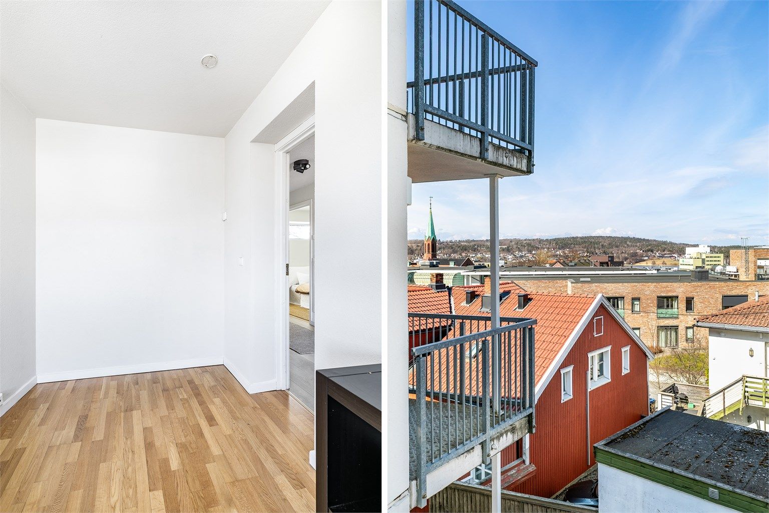 I soverom II sees mye av den samme utsikten som i stuen.