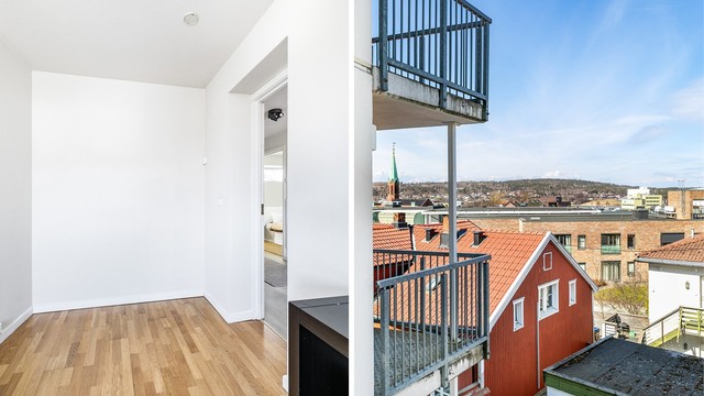 I soverom II sees mye av den samme utsikten som i stuen.