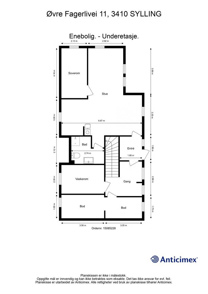 Plantegning - Underetasje