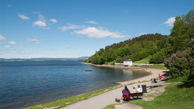 Flotte turmuligheter i nærområdet - blant annet idylliske Hvervenbukta med café og strand med gode bademuligheter