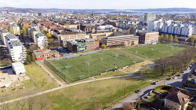 Området har et aktivt idrettsmiljø. Flotte Friggfeltet med fotballbaner ligger like ved leiligheten. Det er også kunstgressbane på Marienlyst.