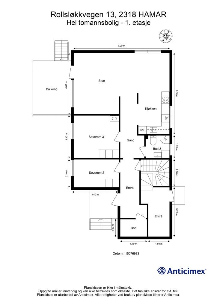 Plantegning 1. etasje.