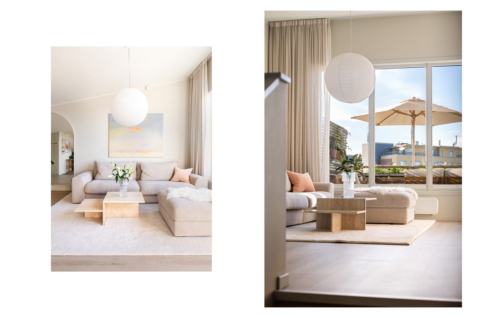 "Split-level" - planløsning med tre nivåer gir leiligheten et særpreg, slipper gjennom lys på tvers av etasjene og gir rekkehusfølelsen midt i Oslo.