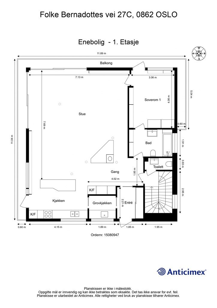 Plantegning- 1. Etasje
