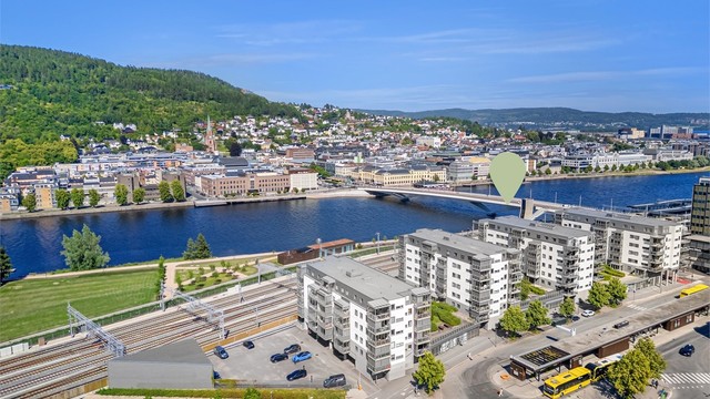 Leiligheten har en svært sentral beliggenhet. Foto: Ole Thoresen