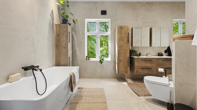 Badet er av svært god størrelse og var nytt i 2025.