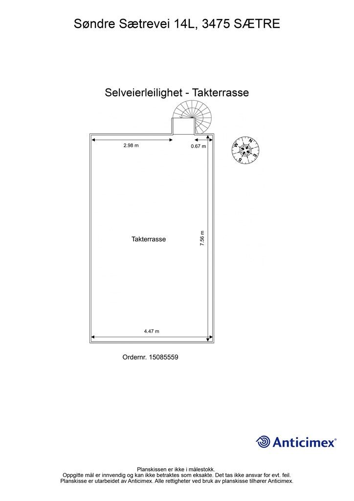 Plantegning takterrasse