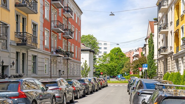 Åsaveien er en rolig og tilbaketrukket gate, skjermet fra den travleste bytrafikken.