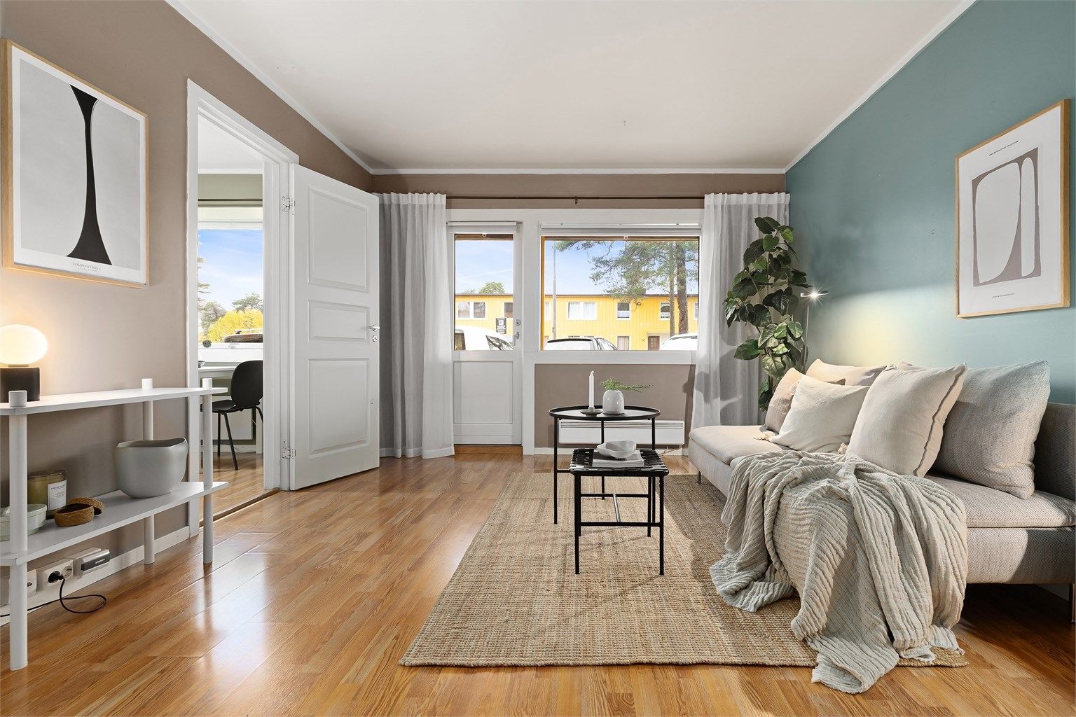 Koselig leilighet med en hyggelig skjermet beliggenhet