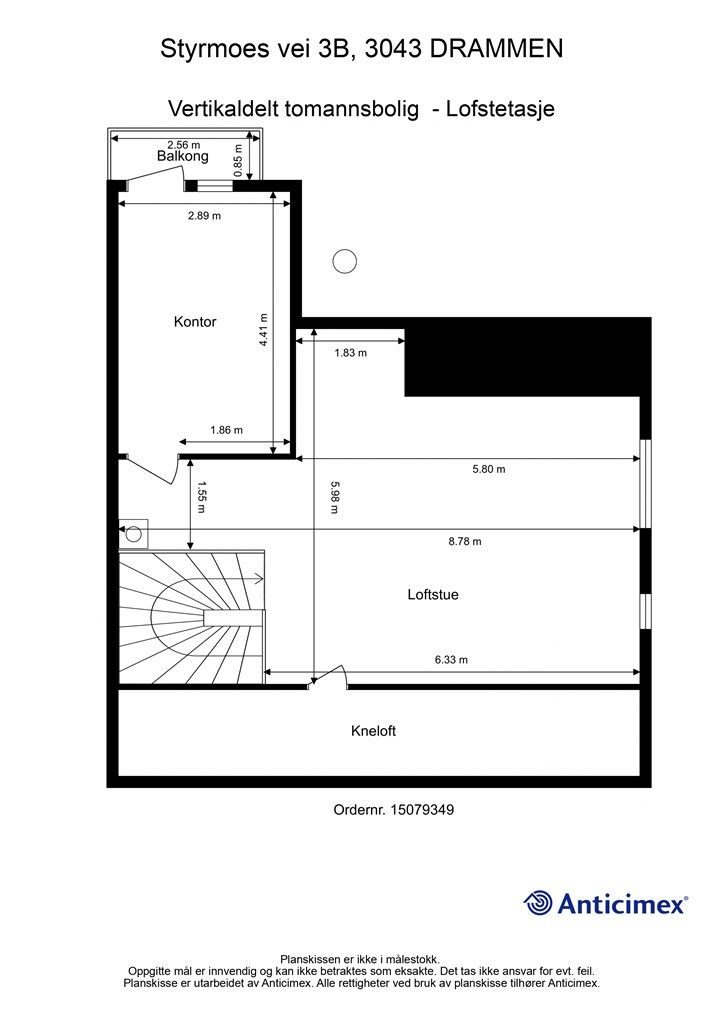 Plantegning - Loftetasje