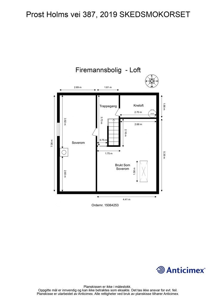 Plantegning loftetasje 