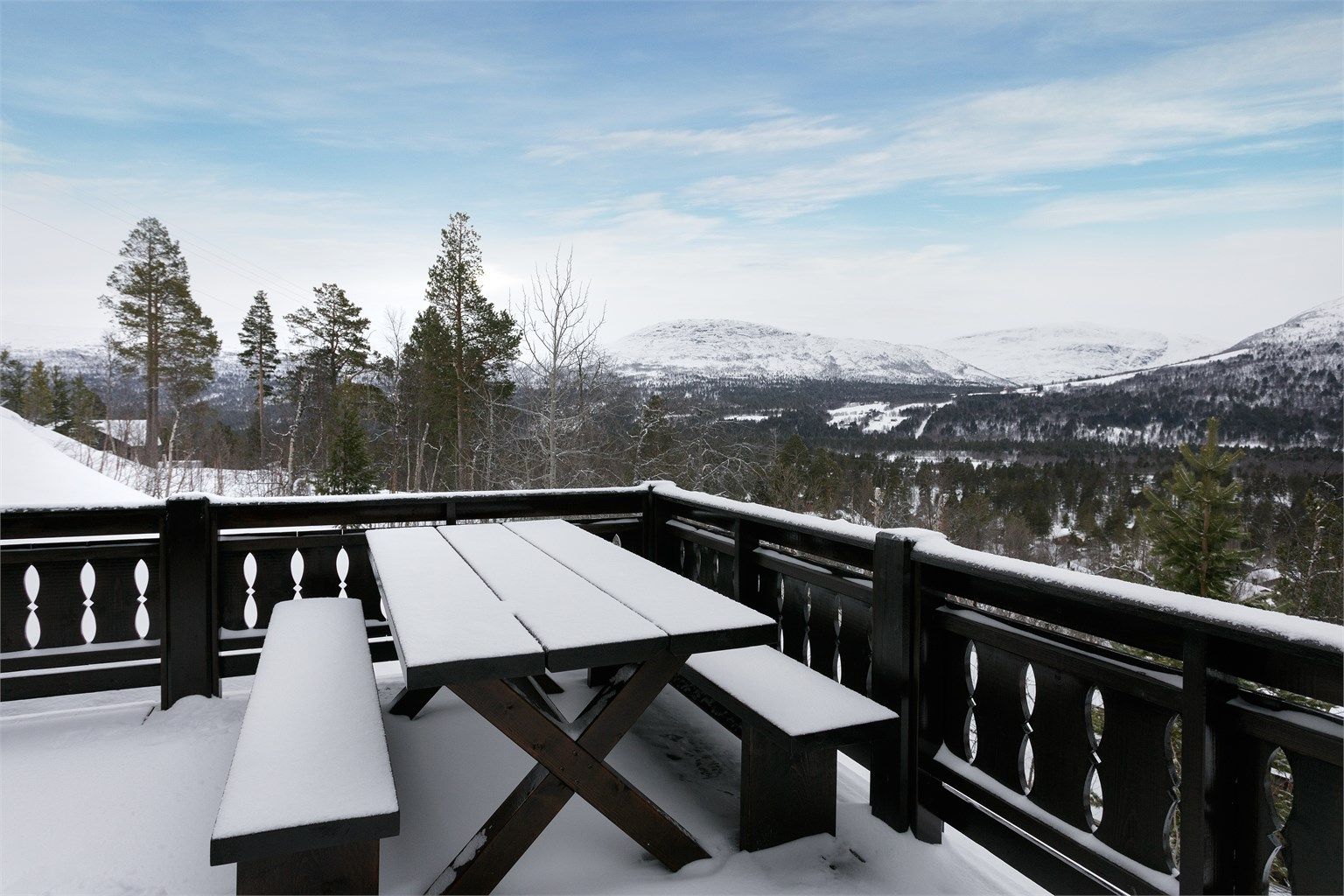 Flott utsikt fra terrassen