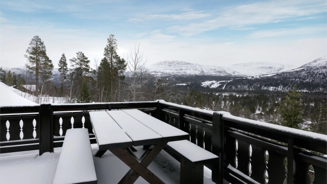 Flott utsikt fra terrassen