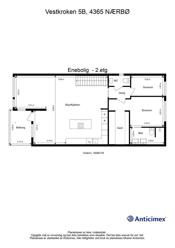 Plantegning 2. etasje.