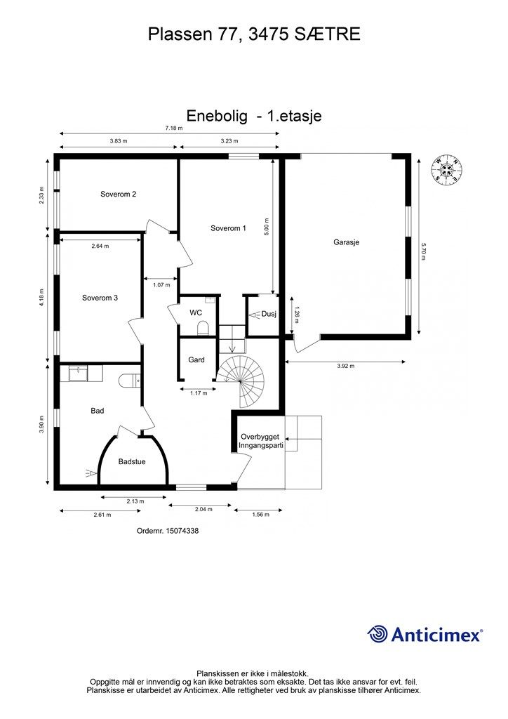 Plantegning- 1.etasje