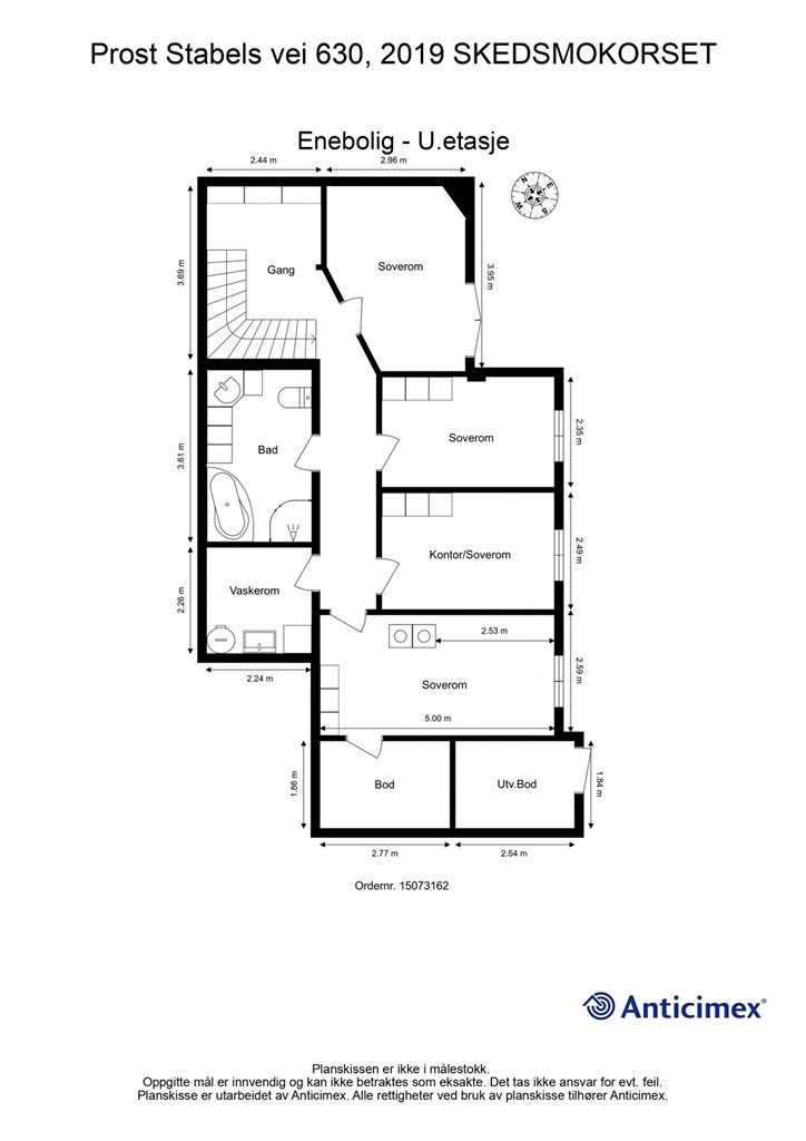 Plantegning U.etasje