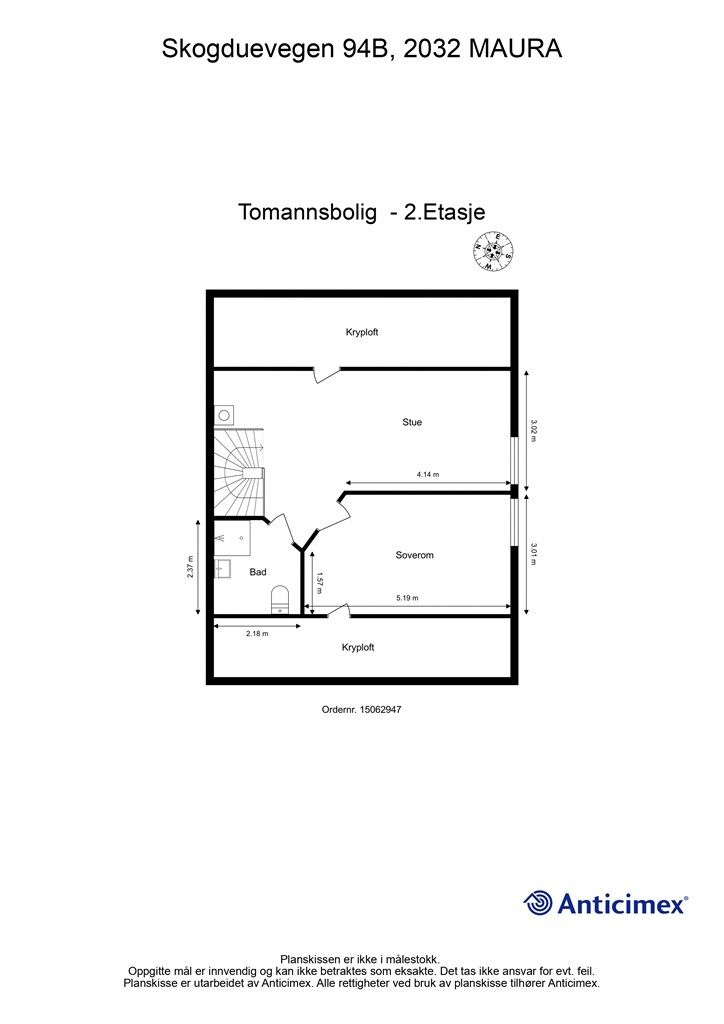 Plantegning 2.Etasje