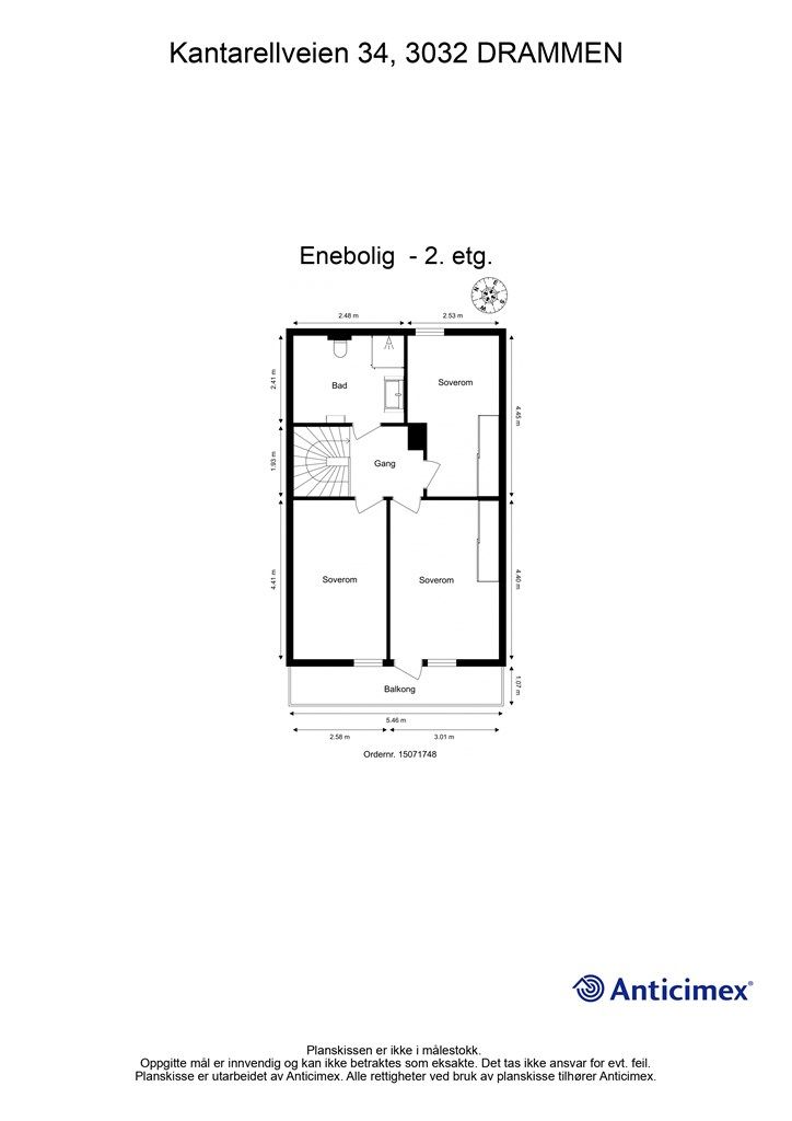 Plantegning - 2. etasje