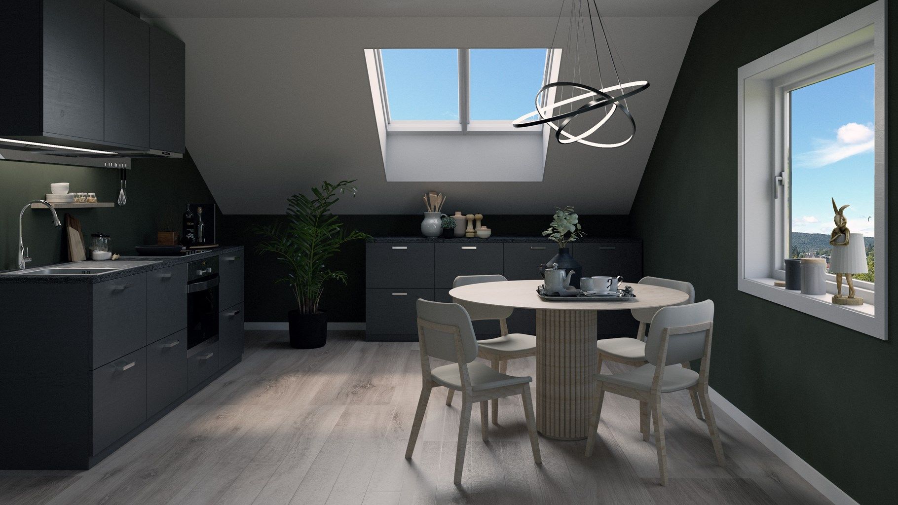 Illustrasjonsbilde -  Ombygget eksist. hus BRA - KJØKKEN LOFT