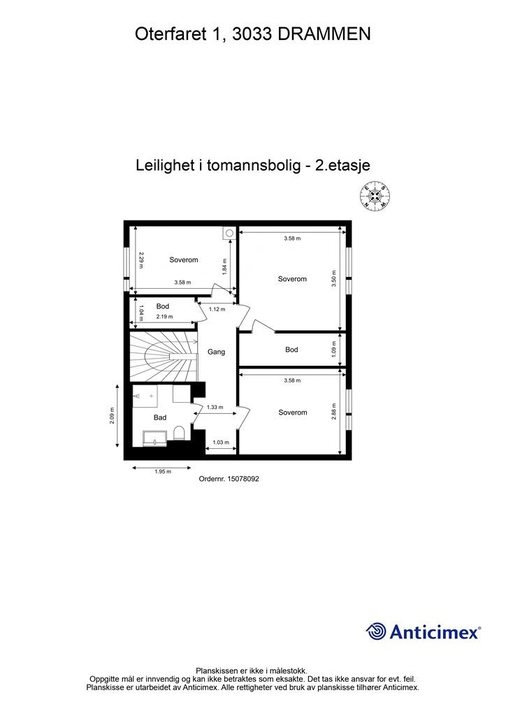 Plantegning - 2. etasje