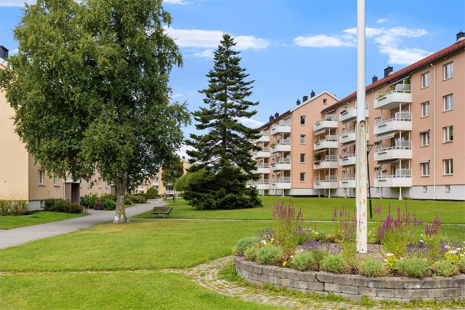 Borettslaget har pene opparbeidede fellesareal