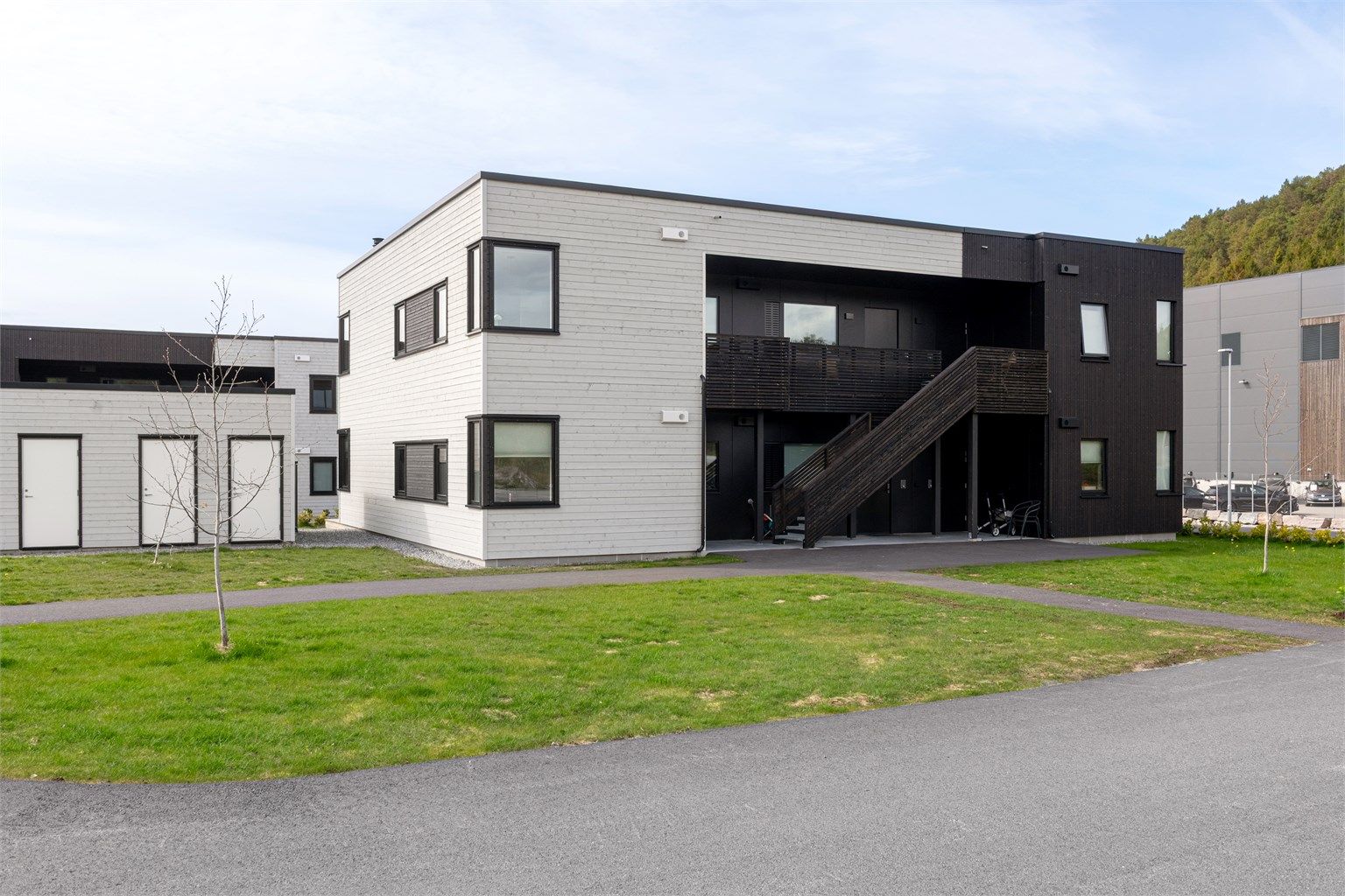 Det nye, barnevennlige boligområdet på Revahaugen er uten gjennomgangstrafikk. 