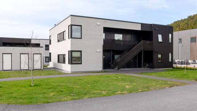Det nye, barnevennlige boligområdet på Revahaugen er uten gjennomgangstrafikk.