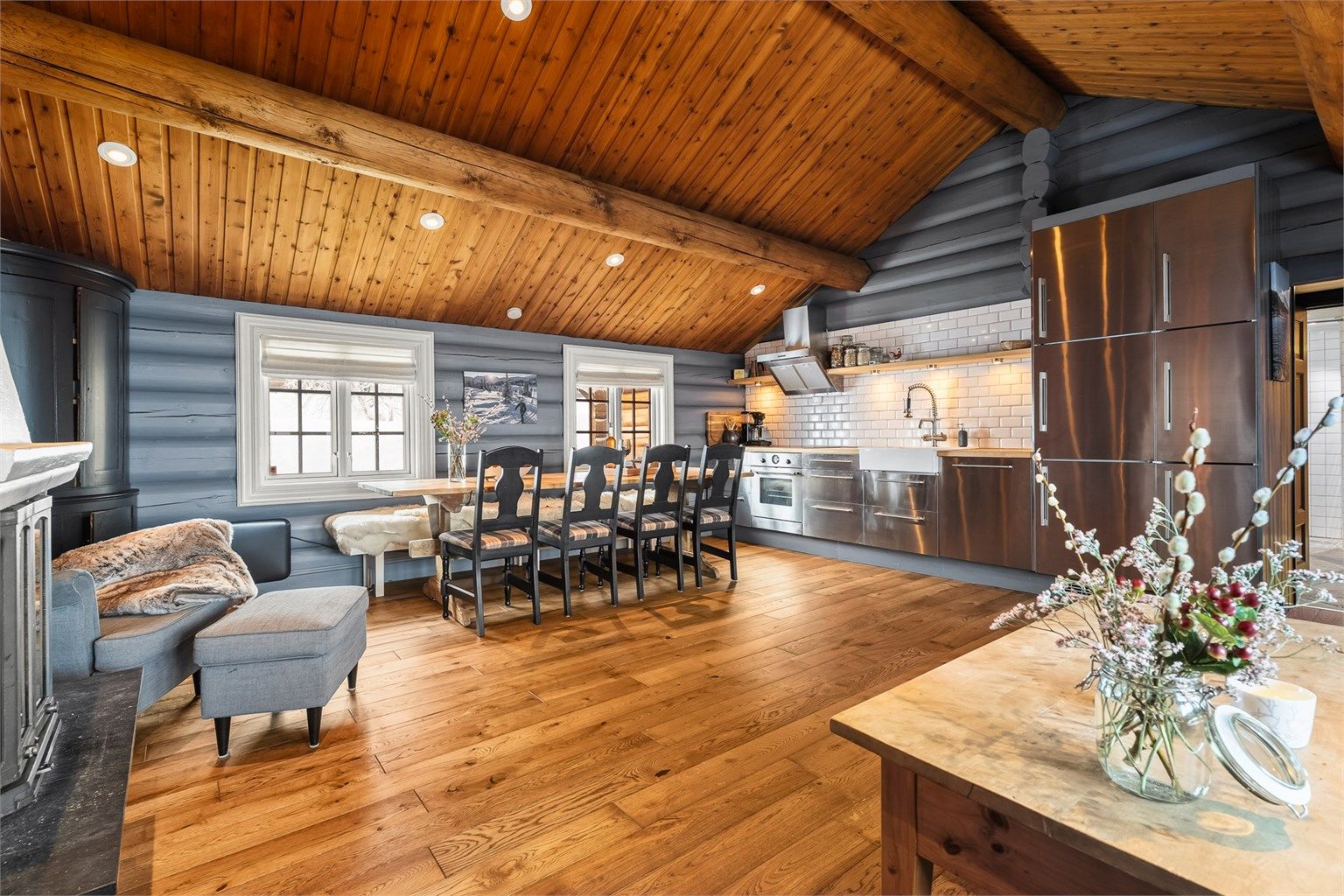 Hytta fremstår svært godt egnet som familiehytte