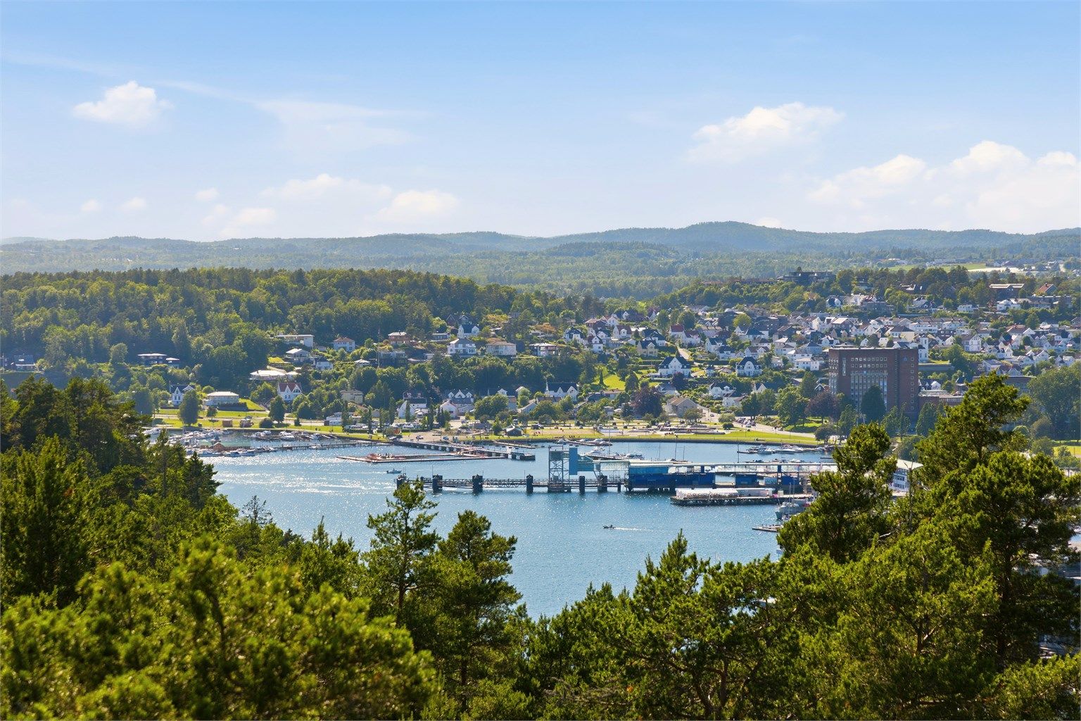 Nydelig utsikt mot Sandefjords skjærgård.