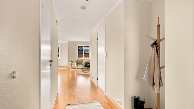 Entre med plass til skoskap og knaggrekke