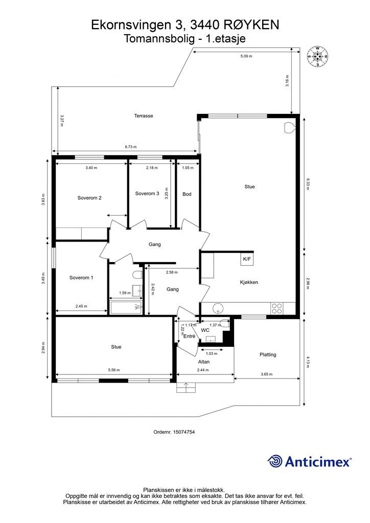 Plantegning - 1.etasje