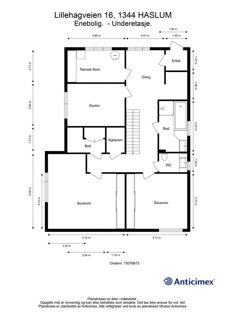 Plantegning - Underetasje