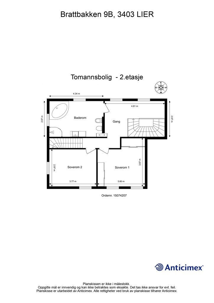 Plantegning - 2. etasje