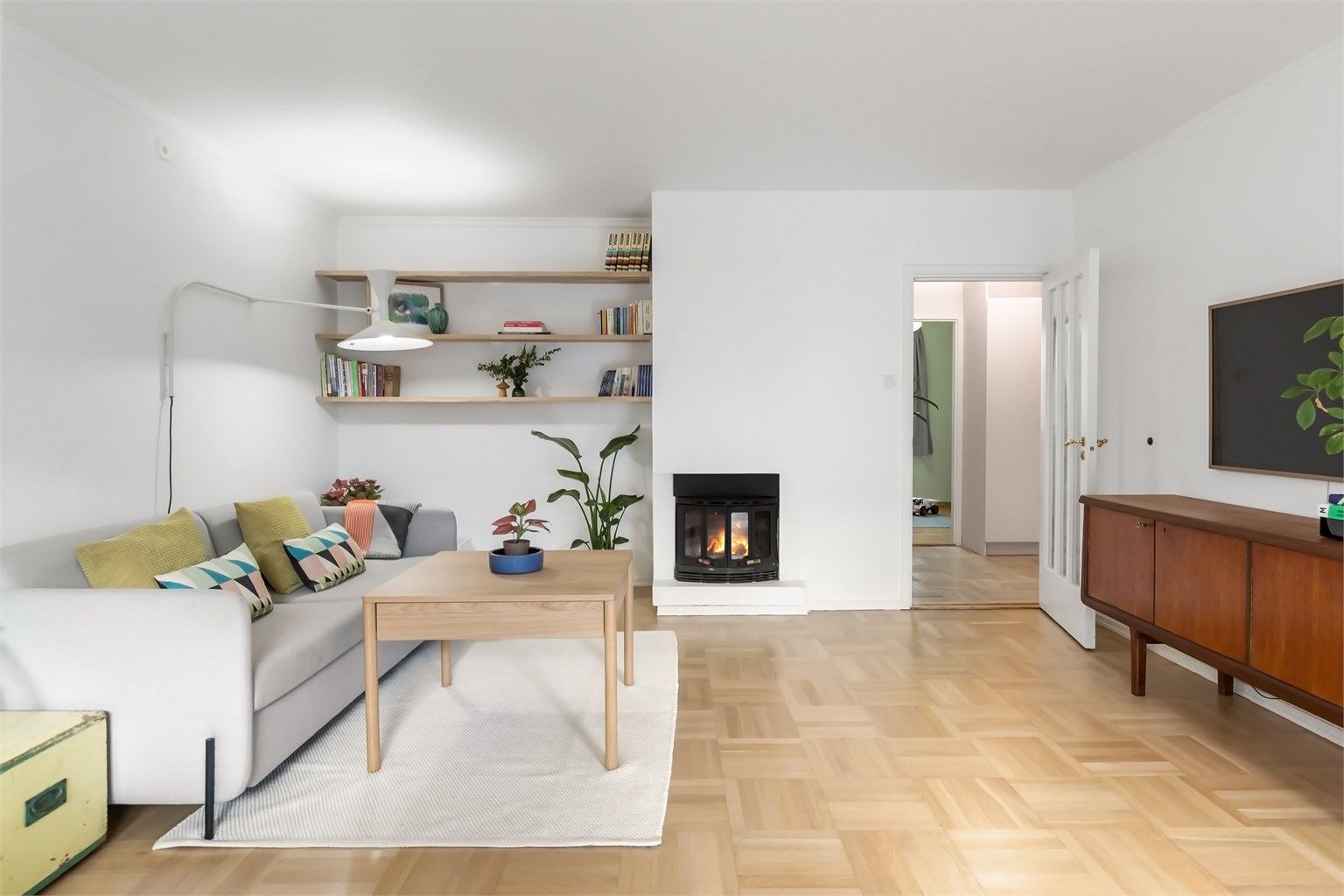 Peis i stuen gir både varme og hygge
