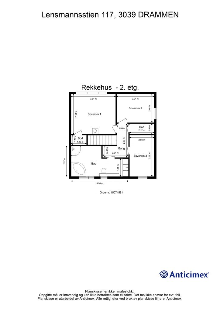 Plantegning - 2. etasje