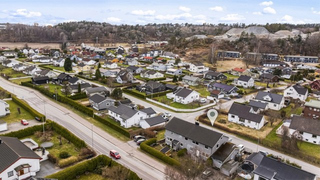 Nytt boligområde blir bygget på Dverdalsåsen - som du ser i bildet bakerst.