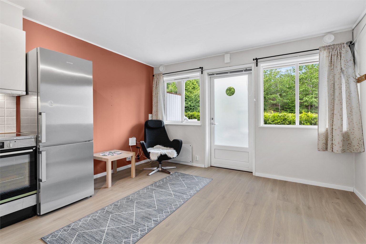 Smart planløsning med gode møbleringsmuligheter.